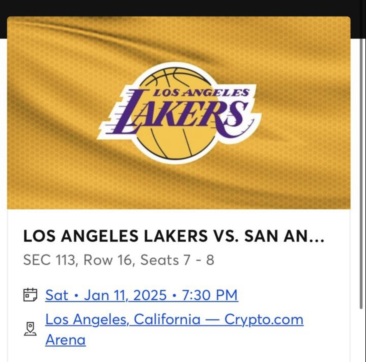Lakers Vs San Antonio