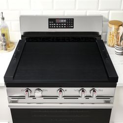Board Stove Cover with Handles, Multiple Stove Top Cover Board for Electric/Gas Stove Top(Black)