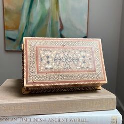 Vintage Teak Wood Trinket Box L8” W5.5” H2.5” ( firm on price )