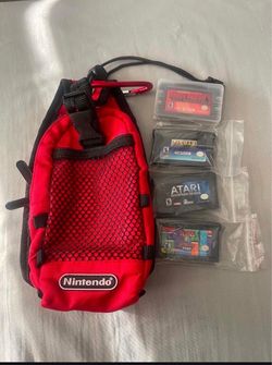 Nintendo GBA Carry Bag with 4 Game Cartridges