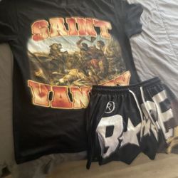 Saint Vanity Shirt Medium Bape Shorts Small