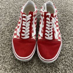 Red Checkered Vans