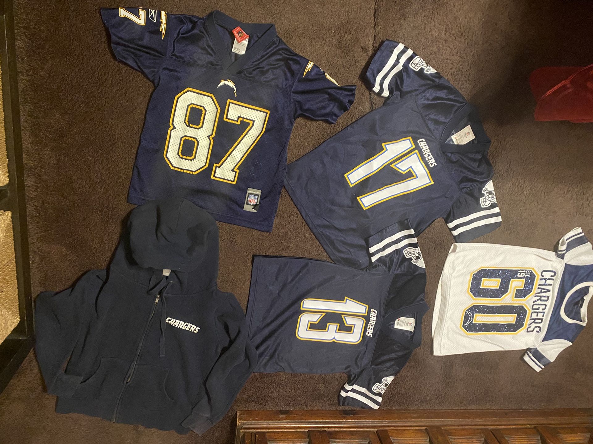 Vintage San Diego Chargers Kids Jerseys Size Small & Medium