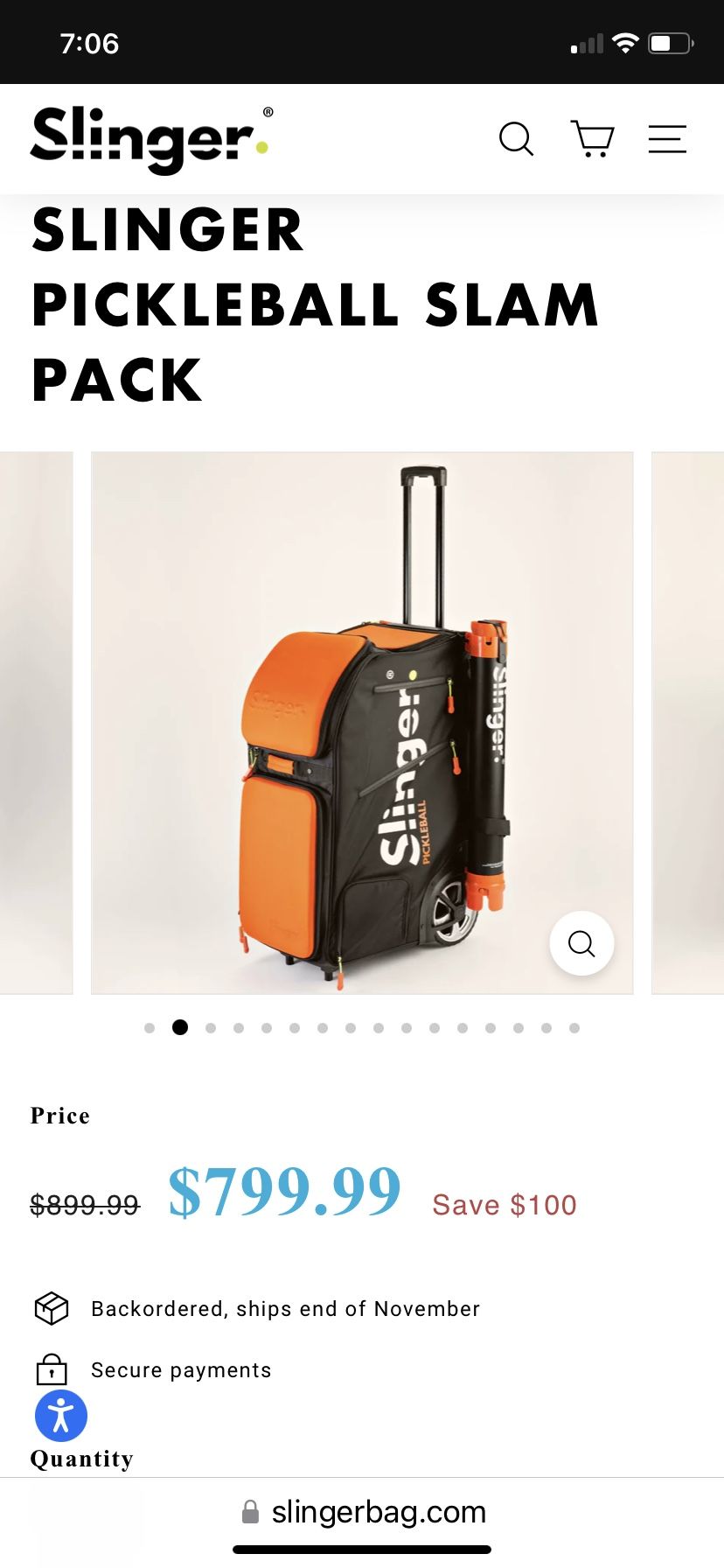 Slinger Pickleball Machine Slam Pack