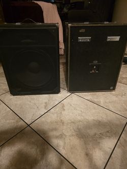 Realistic PA-100 Cat. 40-1412 Passive PA Speakers 15" Woofer + Piezo - Pair
