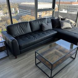 Black Leatherlike Couch