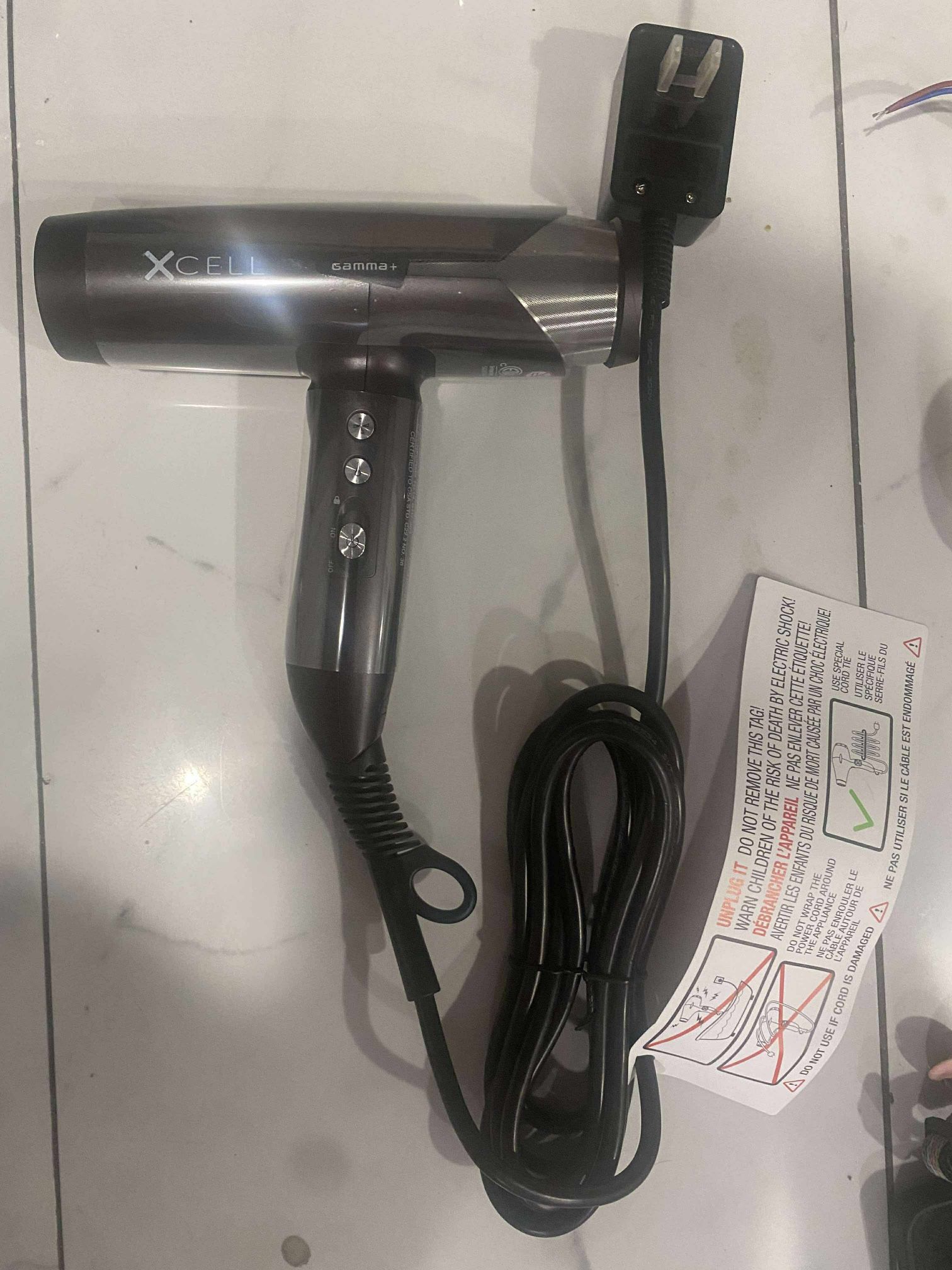 Gamma+ XCELL Ultra-Light Digital Motor Hair Dryer Black 