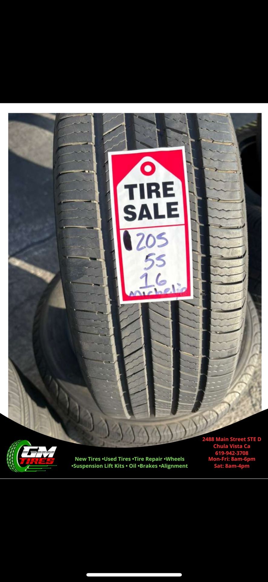 205-55-16 Michelin X Tour Full Used Tire Set $250 Free Mounting And Balancing 