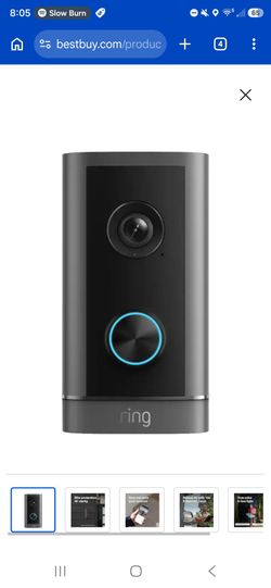 Ring - Wired Doorbell Elite 4K, Power over Ethernet, Retinal 4K, Remote Gate Access, 10x Zoom, Night Vision in Low-Light - Deep Silver