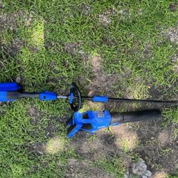 Kobalt Weed Whacker And Blower (battery And Charger Included)