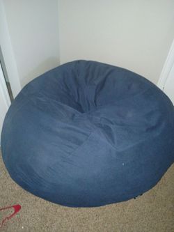 Blue bean bag chair