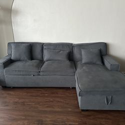 Sleeper Sofá Sectional Couch Pullout Bed w/storage