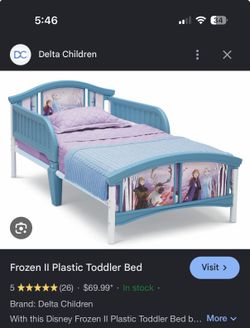 Frozen toddler bed and mattress