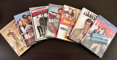 Comedy DVD Collection Lot of 7: Tommy Boy, Superbad, Old School, and More