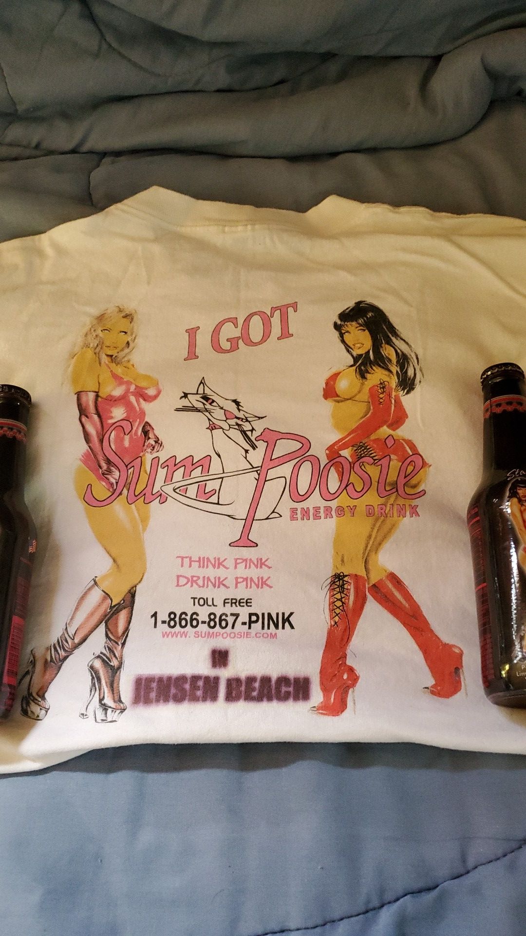 Sum Poosie Energy Drink Tee Shirt and 2 Poosie Girl Limited Edition Volume # 1, Uma and Staci
