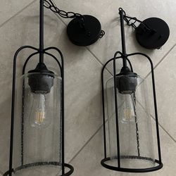 6 Pendant Lights (22in long) - Only $15 Each