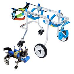 HobeyHove Adjustable 4 Wheel Pet Wheelchqir Xtra Small - NEW