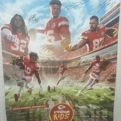 Chiefs Poster With Players Signatures 