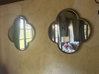 Quatrefoil Wall Mirrors Set of Two