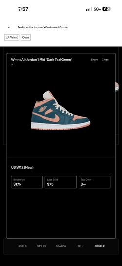 Air Jordan 1 Teal Green