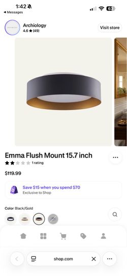 Flush Mount 15.7 inch