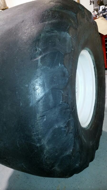2 goodyear 66x43x25 agricultural monster, mud truck tires work perfect for playground or landscape.