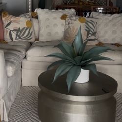 West Elm Hammered Metal Accordion Coffee Table – 30” x 16.5”