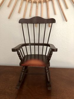 Adorable vintage miniature rocking chair plant stand