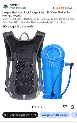 Unigear Hydration Pack with 2L Water Bladder