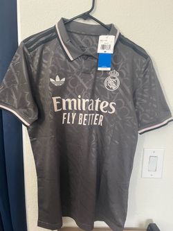 Adidas Real Madrid 2024/25 Jude Bellingham Third Soccer Jersey M Medium 5 Grey