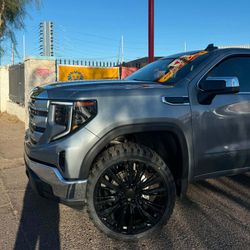 24x10 6x139 Black Rines Y Llantas 33/1250/24 MT