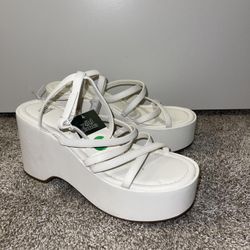 white wild fable platform sandals