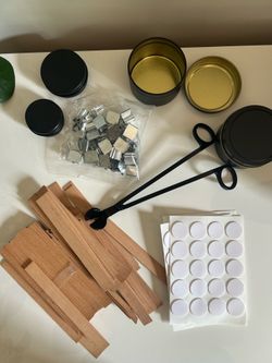 Candle making tins, balm containers and wicks