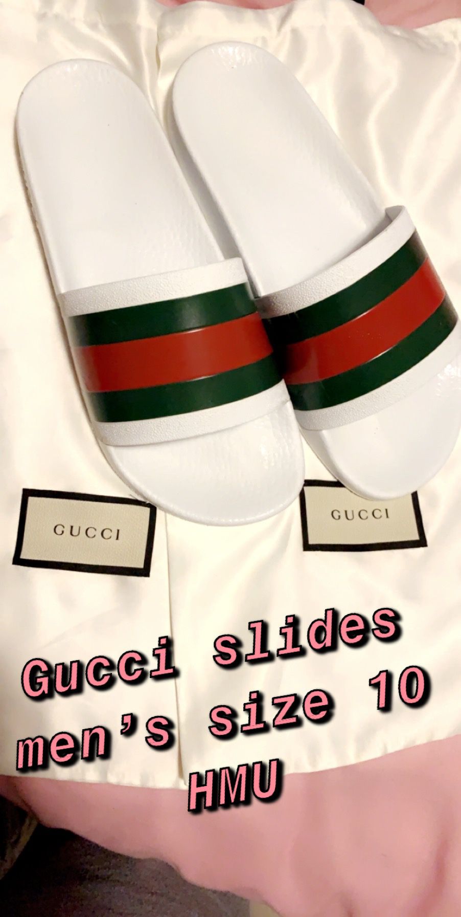 Men’s Gucci slides size 10
