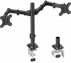 MOUNT PRO Dual Monitor Mount Fits 13-32 Inch/17.6lbs LCD Screen, Computer Monitor Desk Mount, Articulating Monitor Arm, Height Adjustable Display Stan