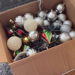 Box Of Christmas Ornaments 