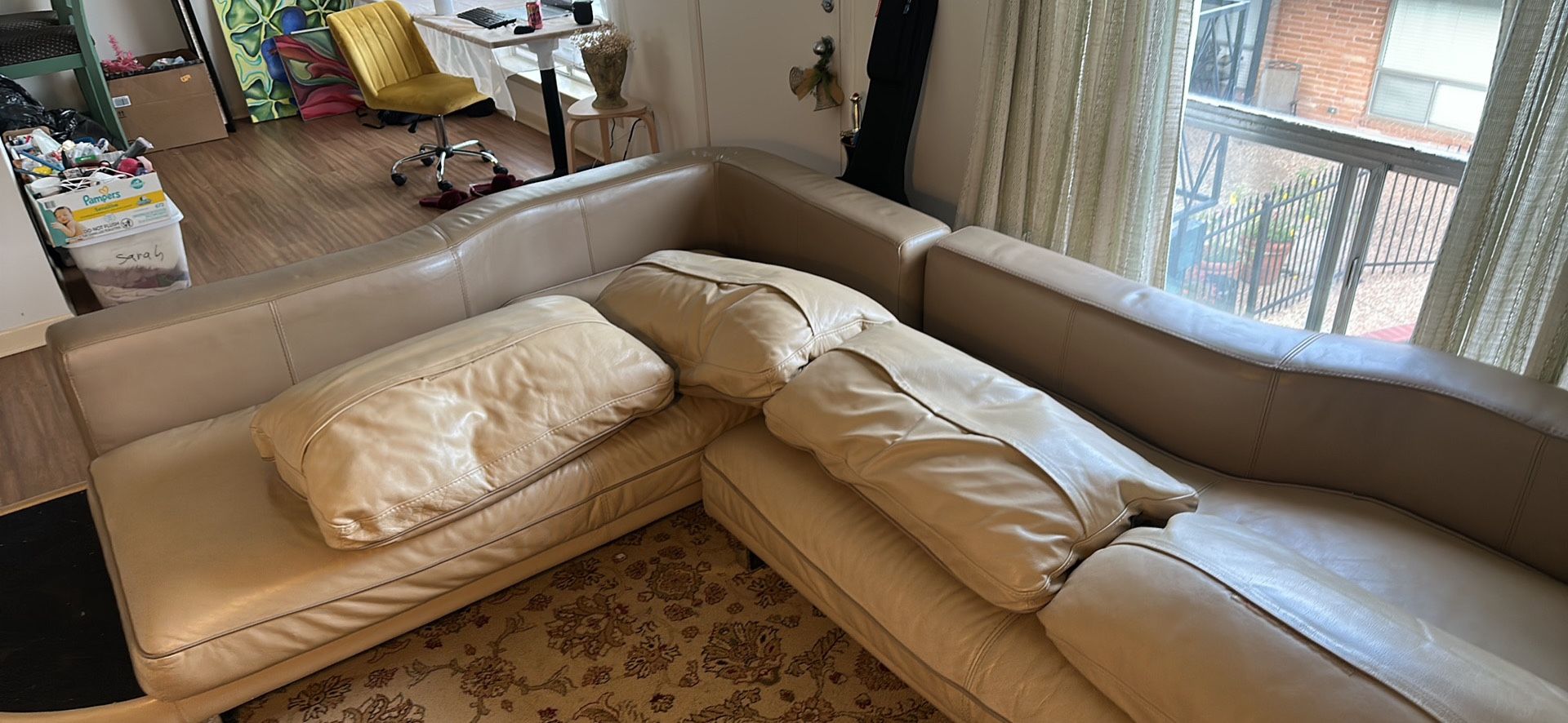 Italian Leather Sofa Couch