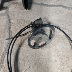 Outboard Steering Cable With Wheel 