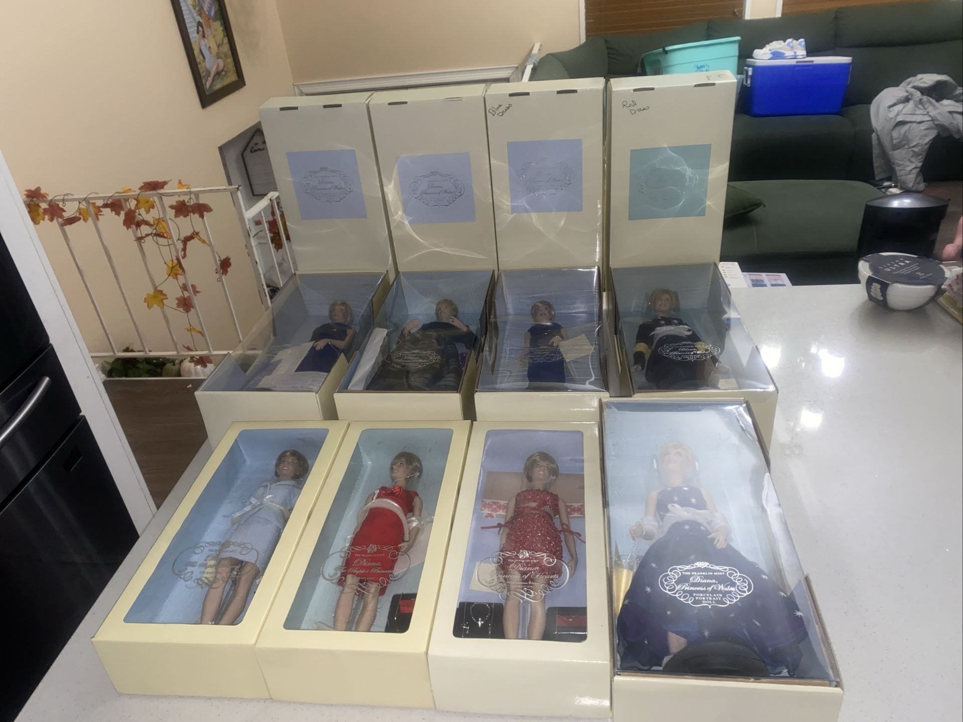 Princess Diana Porcelain Doll Lot (8)