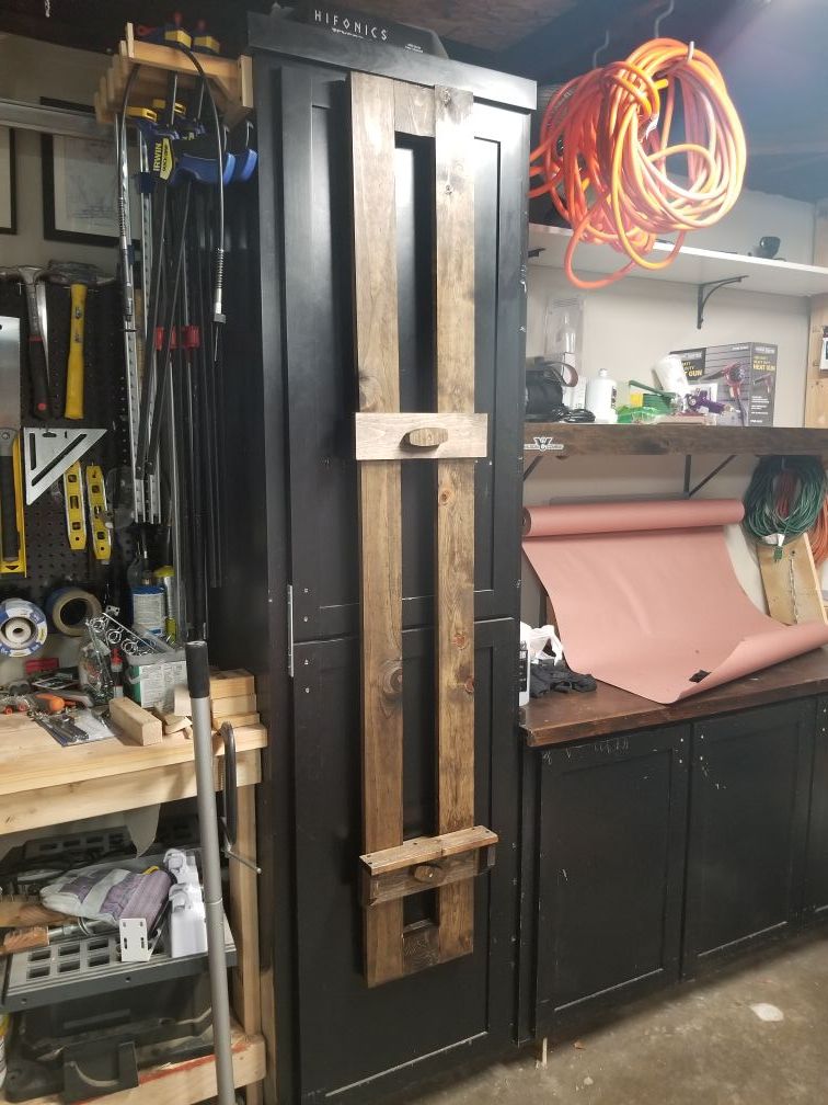 Adjustable wall mounted easel custom made