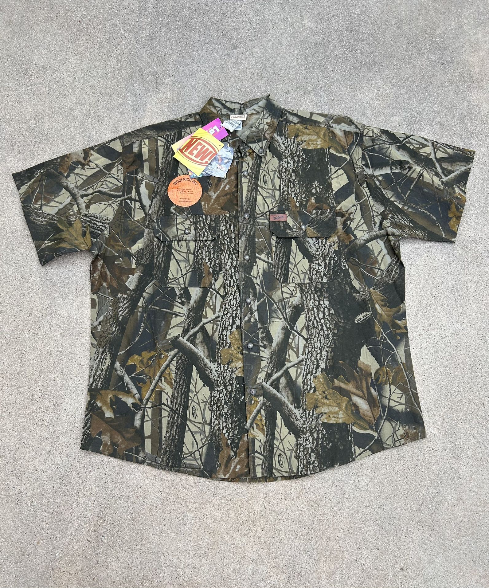 Woolrich Realtree Camo Button Up Short Sleeve Shirt