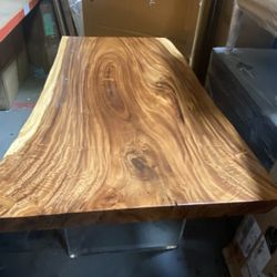 Wood Desk 5’ X  3’ With Acrylic Leg 