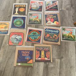 Vintage Original  Crate Labels 