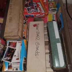 Lots Of Old Football Basketball And Baseball Cards And More Price Negotiable Warehouse Clean Out