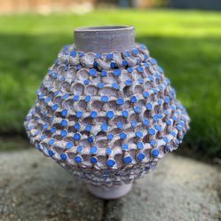 BZippy & Co Bari Ziperstein Large Terracotta Dot Vase 