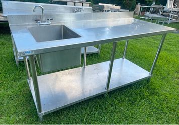 Stainless Steel PrepTable & Sink.