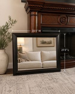 Dark Wood Framed Wall Mirror