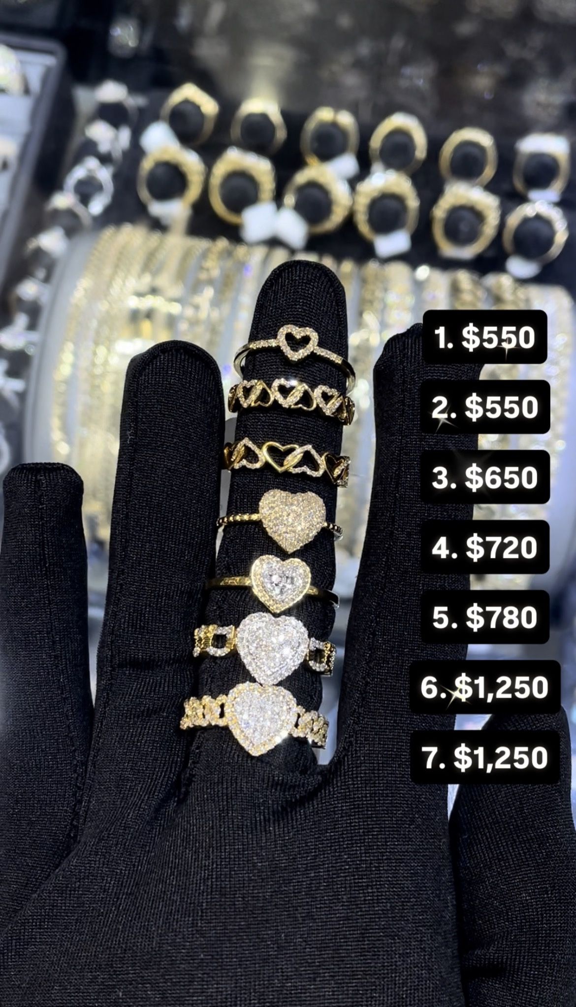 10K Natural Diamonds Heart Ring