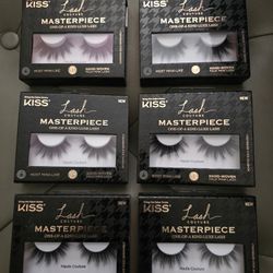 NEW 6 PCS. KISS LASH COUTURE MASTERPIECE FAUX MINK HAND WOVEN