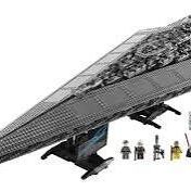 Built LEGO Star Destroyer With Minifigures